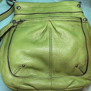 b. makowsky Lime Green Crossbody Bag